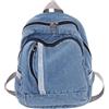 Tooe Harajuku Preppy Denim Zaino Vintage Giapponese Casual Jeans Zaini Estetico Retrò Viaggio Daypacks, Blu, Taglia unica, giapponese