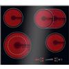 Bomann® Self-sufficient ceramic hob with 4 hobs, self-sufficient hob with slide control and timer function, hob with 9 levels, glass ceramic hob 6600 W and automatic cooking stop, ceramic hob EBK 7941