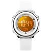 TONSHEN Bambini Orologio Sportivo 50M Impermeabile Digitale LED 7 Colore Controluce Multifunzionale Elettronica Moda Plastica Lunetta e Morbida Gomma Band Outdoor Orologio da Polso Ragazzi Ragazze (Bianco)