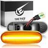 TECTICO LED Indicatore di direzione dinamico laterale Lampade segnalazione compatibile con ABARTH Punto Idea(350) Doblo I Cargo (223) Linea Qubo(225) Multipla(186) Stilo Bipper Nemo Musa(350), 2 pezzi