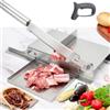 Moongiantgo Affettatrice Manuale per Costolette Taglierina Manuale per Carne Ossea Biltong Slicer in Acciaio Inox con Scala per Erbe Aromatiche Salame Prosciutto Pancetta Verdure Ginseng (KD0270)