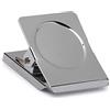 MAUL Pinza fermacarte argento acciaio 2 pezzi forte presa | base magnetica per superfici metalliche, documenti sempre in vista, capienza fino a 230 fogli, apertura 23 mm