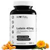 HIVITAL foods Luteina 40 mg. 120 capsule vegane per 4 mesi di trattamento. | Estratto Naturale di Fiori di Calendula con 40 mg di Luteina pura, 8 mg di Zeaxantina, Vitamina A e Zinco. HIVITAL.