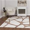 Livabliss Santa Cruz Tappeto Salotto Moderno Astratto Tappeto Soggiorno, Camera da Letto, Pranzo Moderni Tappeti Effetto Marmo, Morbido e Pelo Corto, Ampio 160x213 cm, Beige, Marrone, Bianco