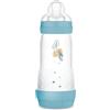 MAM Biberon Easy Start Anticoliche per Bambini di 4+ Mesi, 320 ml con Tettarella Flusso 3 per 4+ mesi in Silicone SkinSoft, Bio-circolare, Azzurro