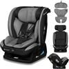 LIONELO AART I-SIZE Seggiolino Auto per Bambini 40-150 cm, Montaggio con Cinture di Sicurezza, Poggiatesta e Schienale Regolabili, Inserto Riduttore e Linguinale, Norma R129 i-Size