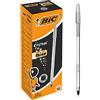 BIC Cristal Shine Penne a Sfera Punta Media, (1.00 mm), Inchiostro Nero, Confezione da 20 Penne, Con Fusto, Color Argento