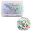 Deolven Spilloni Fiore,100 Pezzi Spilli per Patchwork Pins di Cucito Spilli con Testa per Artigianato Cucito Colorati Quilting Pins Bottone Piatti