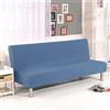 Surwin Tinta Unita Copridivano Senza Braccioli 2/3 Posti Elasticizzato, Antimacchia Fodera per Divano Letto Antiscivolo Lavabile Pieghevole Clic Clac Copri Divano (L:190-210cm,Blu Grigio)