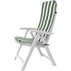 Morbidissimi Cuscino Copri Sedia Sdraio da Giardino 45x120 cm Righe MOD. Relax P519 Verde