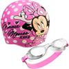 Disney Occhialini da Nuoto per Bambini - Set Occhialini da Piscina Anti-Appannamento e Cuffia Nuoto (Rosa Minnie, 3-6 Anni)