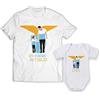 Mocheia SHOP Coppia T-Shirt e/o Body Padre Figlio Festa del papà Calcio/Lazio Maglietta Padre e Figlio Maglietta Padre e Figlia Idea Regalo papà Maschietto