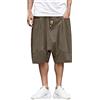 Generico Pantaloncini Calzamaglia Pantaloni Corti in Cotone Casual Moda da Uomo Pantaloni Larghi Harem a Cavallo Basso Pantaloncini Felpa (Coffee, XL)
