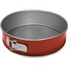 Guardini, Tortiera apribile 1 fondo Ø 18 cm, Acciaio con rivestimento antiaderente, Rosso e Grigio, Made in Italy, Linea Rossana
