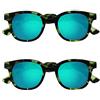 OPULIZE Bay 2 Pacco Rispecchiato Di Spessore Giro Uomo Donna Tartaruga Verde Opaco Lettori Sole Occhiali Da Lettura SS97-6 +2,00