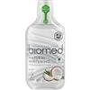 BIOMED Superwhite collutorio per sbiancamento delicato dei denti-senza fluoro - senza alcool-99% ingredienti naturali-sapore di cocco e menta-confezione da 500 ml