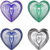Bebochoi Repellenti Uccelli A Forma di Cuore, Materiali ad Alta Riflessione per Spaventare Gli Uccelli, Spavento Riflettente degli Uccelli Protect Giardino, Frutteto, House, Fattoria, 4 Pezzi