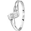 forme di Lucchetta Lucchetta - Anello con Zaffiri 0.06cts in Oro Bianco 14 carati | Misure dalla 10 alla 20, 18, Anelli d'Oro per Donna - Gioiello Made in Italy