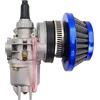 Viviance Carburatore Carb Carby + acciaio 44mm filtro aria + stack compatibile con 47cc 49cc Mini Moto Dirt Pocket Bike ATV Quad Go Kart Minimoto - Filtro blu