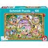 Schmidt Spiele 56371 Animal Club - Puzzle da 100 pezzi