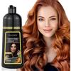 VOLLUCK Shampoo Colorante Donna Uomo, Naturale Pigmentina Capelli Bianchi, 3 in 1 a Lunga Durata Hair Dye Shampoo 500 ML (Marrone Castano)