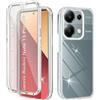 Yutwo Cover per Redmi Note 13 Pro 4G (Non per Note 13 Pro 5G) Antiurto Custodia 360 Gradi con Protezione dello Schermo Integrata Rugged Full Body Protettivo Case Trasparente Cover per Redmi Note 13 Pro 4G