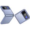 tigratigro Custodia Per Galaxy Z Flip4,Traslucida Texture Opaca, Flessibile e anti-impronta,Consistenza simile alla Pelle (Azzurro Sierra)