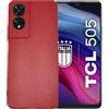 KEJI Cover per TCL 505 Custodia in TPU, Morbido Custodia Cover Slim Anti Scivolo Custodia Protezione Posteriore Cover Antiurto per TCL 505 (ROSSO, TCL 505)