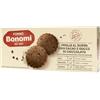 Forno Bonomi Frolle al Burro con Cacao e Gocce di Cioccolato. Biscotti gustosi ideali con il the o il caffè, ma perfetti anche come fine pasto. Confezione da 150 g