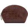 dR Amsterdam Croco, Beauty Case Donna, Chestnut, S