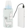 Agatige Scaldabiberon per latte materno, biberon portatile USB Mantiene caldo il latte elettrico Conservazione da viaggio Scaldalatte termostatico per il pasto del bambino(Orso polare)