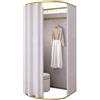 Ainbonte Spogliatoio per Negozio, Indipendente Temporaneo Portatile Semplice Spogliatoio per Negozio di Abbigliamento, Centro Commerciale e Ufficio, Protezione della Privacy, 200x100x95 cm(Grigio)
