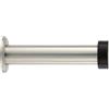 EVI Herrajes | Fermaporta para Instalazzione Murale | Lunghezza: 90 mm | Acciaio Inox | Gomma Nera | Ammortizzatore Paracolpi | I-128