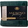 Gözze - Coperta Avvolgente, Sensazione Merino, Reversibile, Tessuto Spesso 600 g/m², 100% Poliestere, 150 x 200 cm - Verde scuro