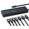 SABRENT Hub USB C [7-Porte] 20W Alimentato con Interruttori (HB-3A4C)