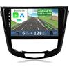 Generic YUNTX Android 10 [6GB+128GB] Autoradio per Nissan X-Trail Qashqai j11 Rouge 2014-2017-[Incorporato Carplay/Android Auto/DSP]-10.1 inch-Free Camera MIC-2 Din/GPS 5.0/WiFi/DAB/Comandi al volante, Nero