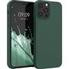 kwmobile Cover per Apple iPhone 12 Pro Max Custodia - Back Case per Smartphone in Silicone TPU - Protezione Gommata - verde muschio