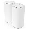 Linksys Velop Pro Sistema WiFi 6E mesh MX6202-KE, Router Cognitive Mesh, Accesso alla Banda 6 GHz e Velocità di 5.4 Gbps, Copre fino a 550 mq e 400 Dispositivi, Conf. da 2