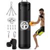 JUOIFIP Sacco da Boxe per Adulti Appendere, Non Riempiti Sacchi da Boxe 120cm per Kickboxing Muay Thai Karate Judo Taekwondo MMA Punching Bag