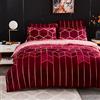 TeamWorld Set Copripiumino Matrimoniale Completo Sacco 220x240cm con 2 x Sacca Federe 50x70cm in Microfibra Parure Invernale Geometrico Matrimoniali, Set Biancheria da Letto