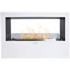 Divina Fire Camino a bioetanolo da terra per interno esterno Giotto S Bianco 100x30x70