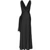 Pinko Valpolicella Abito Raso Martellato, Vestito da Festa Donna, Z99_Nero Limousine, 48