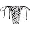 Freddy Slip bikini stampa zebrata con chiusura a laccetti