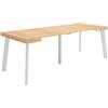 Skraut Home | Consolle allungabile | Tavolo consolle allungabile | 220 | Per 10 persone | Gambe in legno | Stile moderno | Rovere