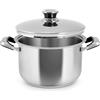Inoxpran Pentola Classic in Acciaio Inox, 2 Manici, 26x16cm, Con Coperchio