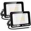 RIGIDON 2x 30W luci da esterno, 3000 lumens faretto Led, fari di Sicurezza