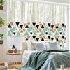 Ambiance Sticker Adesivo per finestra anti-sguardo oscurante, triangoli scandinavi, adesivo frangivista per vetri e porte della doccia, XL, altezza 40 x larghezza 200 cm