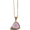 GOLD ART Collier in oro rosa con ametista e diamanti