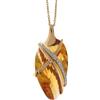 GOLD ART Collier in oro rosa e bianco con citrino