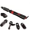 GA.MA ITALY PROFESSIONAL Modellatore Multistyler Turbo - 3 Termo spazzole di 21, 30 e 33 mm, Spazzola lisciante, Arricciacapelli e bocchetta - Potenza 1200 W, nero/rosso